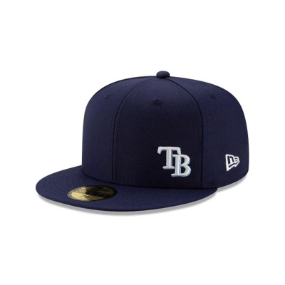 Blue Tampa Bay Rays Hat - New Era MLB Flawless 59FIFTY Fitted Caps USA1943627